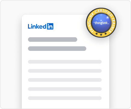 Schematic picture of LinkedIn page