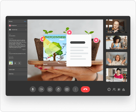UI of a webinar video